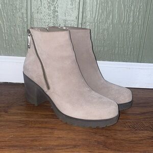 Beige Suede Boot